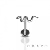 IMPLANT GRADE TITANIUM THREADLESS PUSH IN SNAKE TOP LABRET